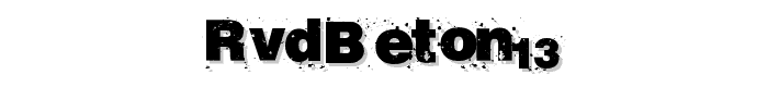 RvD_BETON13 font