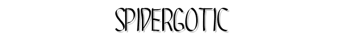 SPIDERGOTIC font