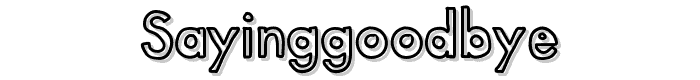 SayingGoodbye font