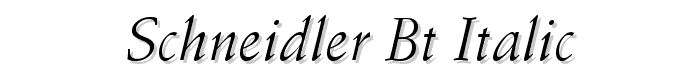 Schneidler%20BT%20Italic font