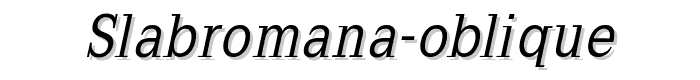 SlabRomana-Oblique font