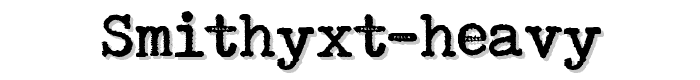 SmithyXT-Heavy font