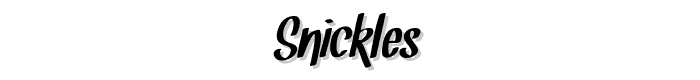 Snickles font