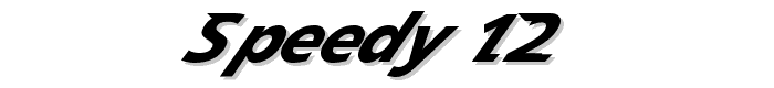 Speedy%2012 font