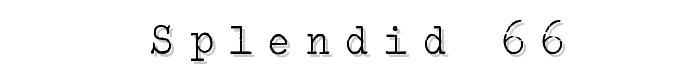 Splendid%2066 font