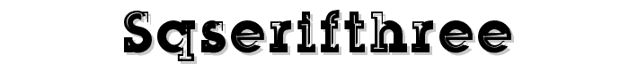 SqSerifThree font