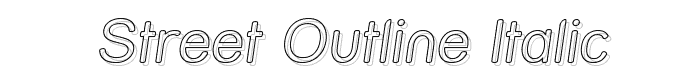 Street%20Outline%20Italic font