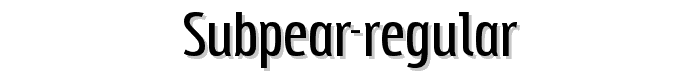 Subpear-Regular font