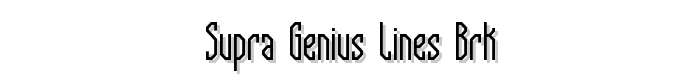 Supra%20Genius%20Lines%20BRK font