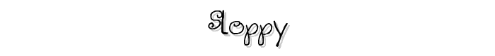 sloppy font