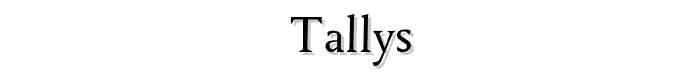 Tallys font