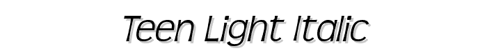 Teen%20Light%20Italic font