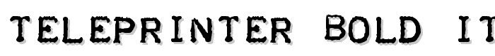 Teleprinter%20Bold%20Italic font