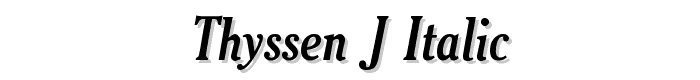 Thyssen%20J%20Italic font