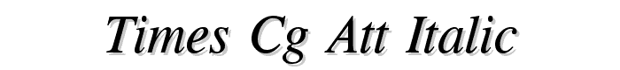 Times%20CG%20ATT%20Italic font