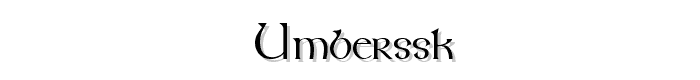 UmberSSK font