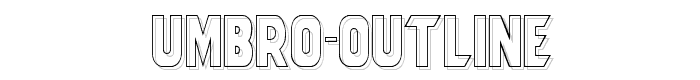 Umbro%20Outline font