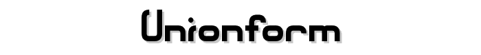 Unionform font