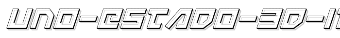 Uno%20Estado%203D%20Italic font