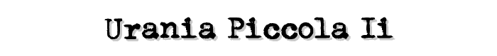 Urania_Piccola_II font