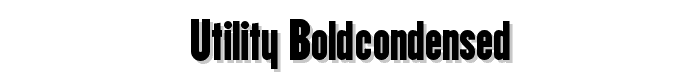 Utility%20BoldCondensed font