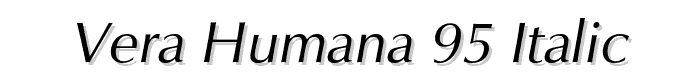 Vera%20Humana%2095%20Italic font