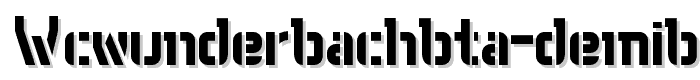 WCWunderbachBta%20DemiBold font