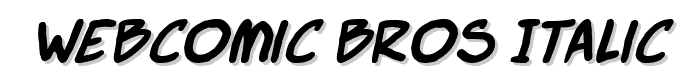 Webcomic%20Bros%20Italic font