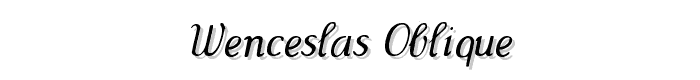 Wenceslas-Oblique font