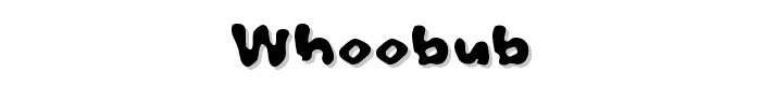 Whoobub font