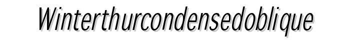 WinterthurCondensedOblique font