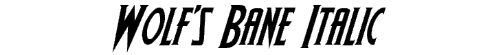 Wolf%27s%20Bane%20Italic font