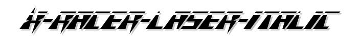 X%20Racer%20Laser%20Italic font