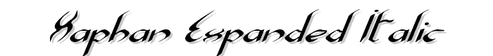 Xaphan%20Expanded%20Italic font