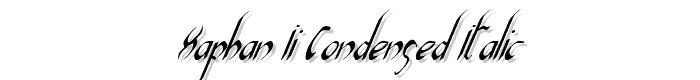 Xaphan%20II%20Condensed%20Italic font