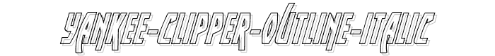 Yankee%20Clipper%20Outline%20Italic font