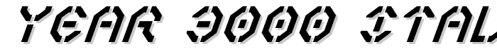 Year%203000%20Italic font