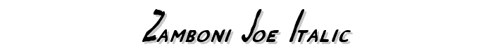 Zamboni%20Joe%20Italic font