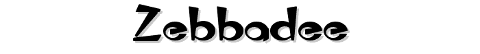 Zebbadee font