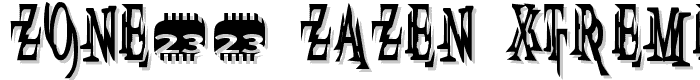 Zone23_zazen%20xtreme font