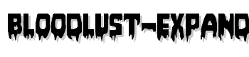 Bloodlust-Expanded font